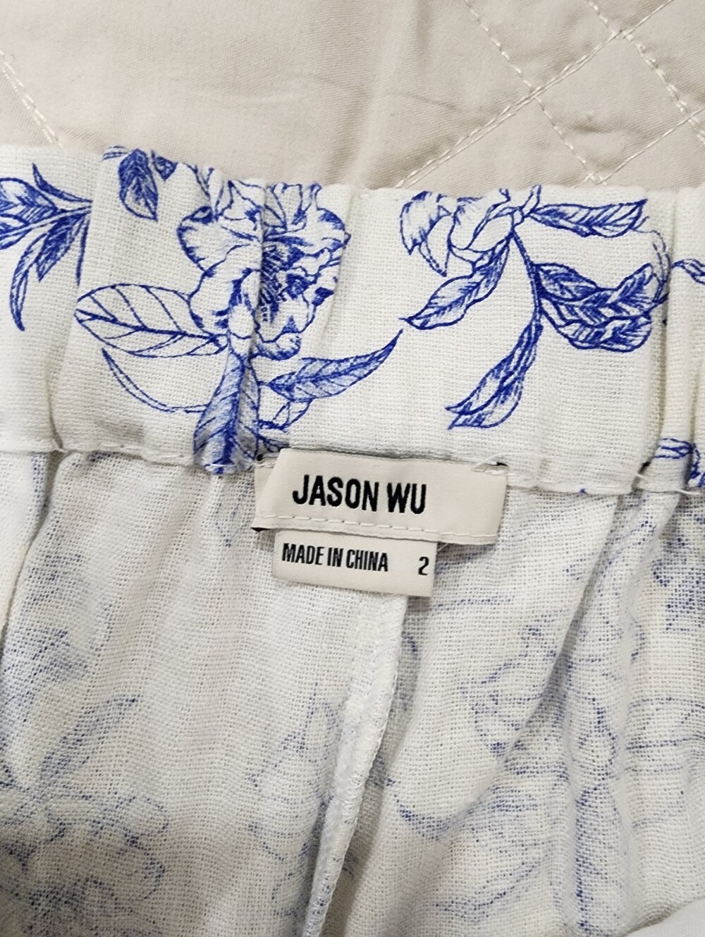 Jason Wu Floral Toile Linen Blend Halter Vest Wide Leg Pants 2 Piece Resort Set - Picture 15 of 15